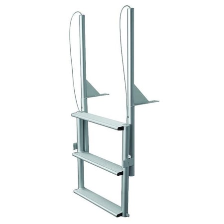 Jif Marine JIF MARINE EFL3-W 3-Wide Step Floating Dock Lift Ladder Anodized Aluminum EFL3-W